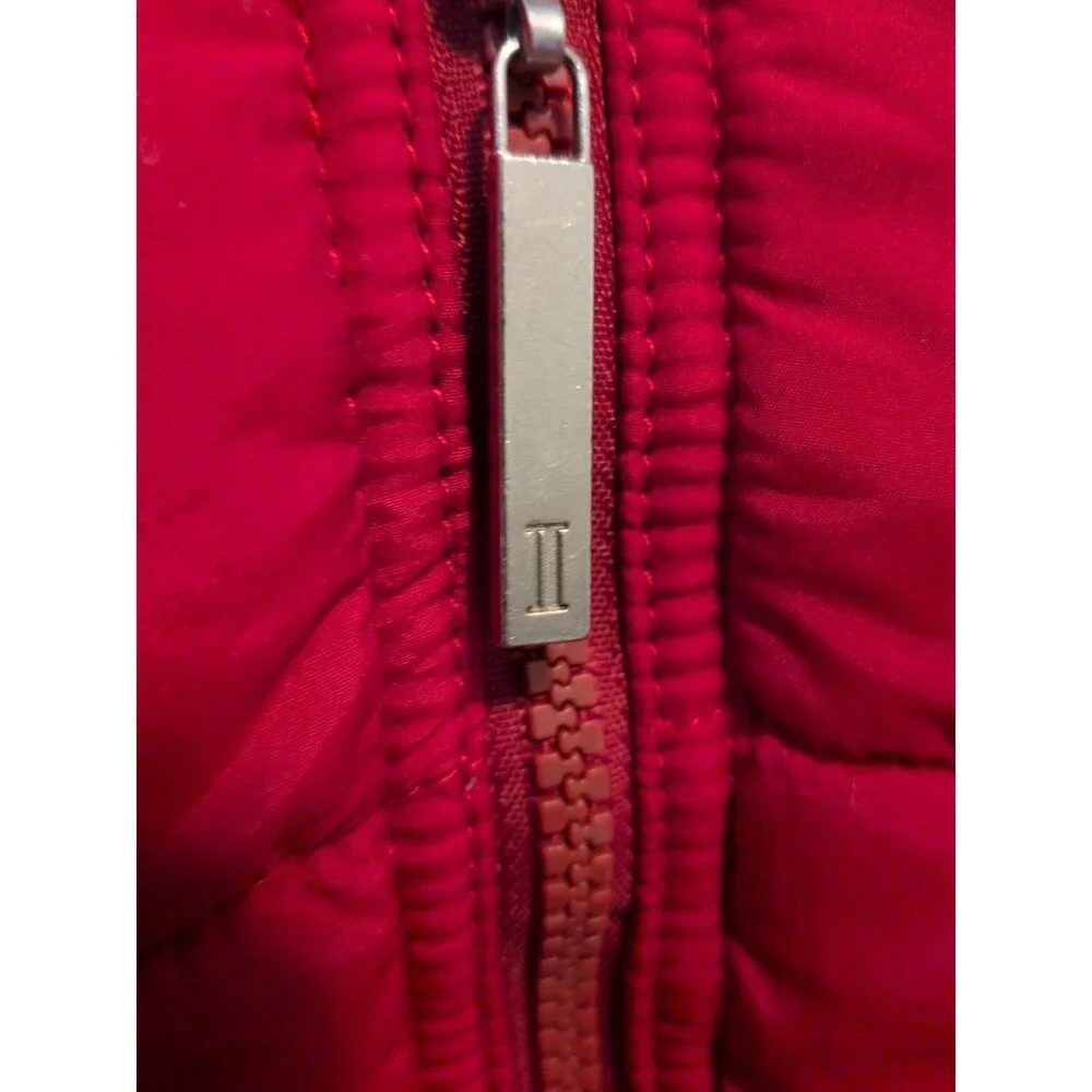 IZOD Men’s M Brick Red Quilted Puffer Vest Full Zip Lined With Adjustable Waist